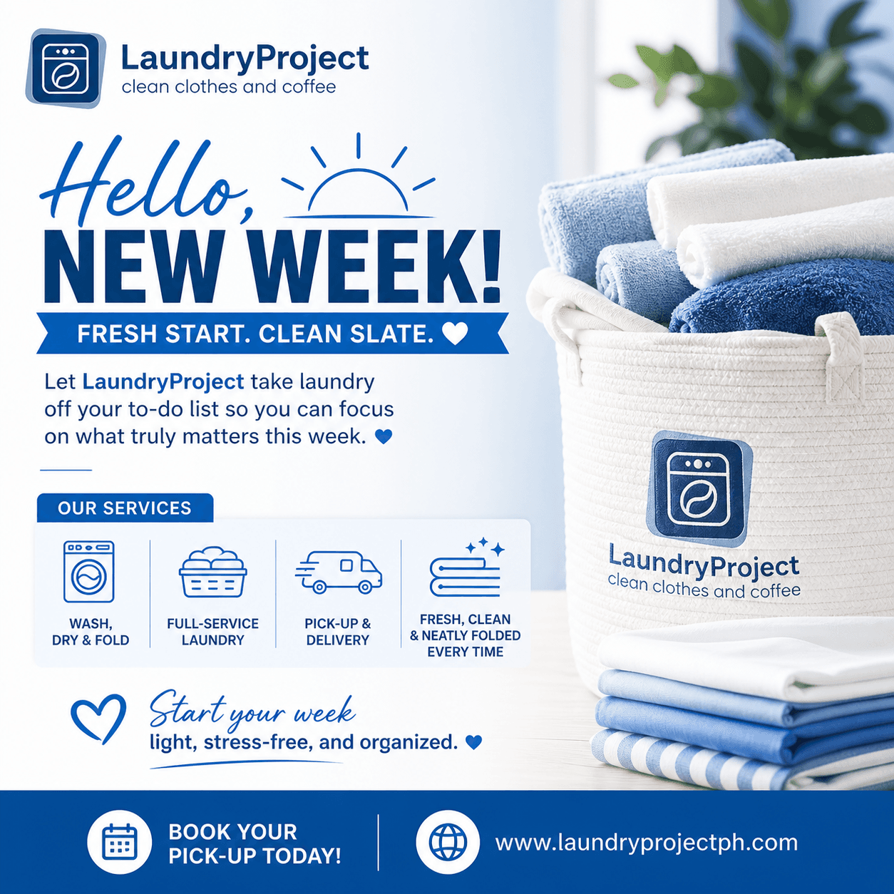 New week laundry promotion